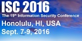 Information Security Conference (ISC 2016)