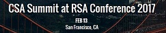 CSA SUMMIT AT RSA CONFERENCE 2017